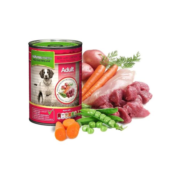 Adult Chicken and Beef Pate Dog Food Cans 400g X12