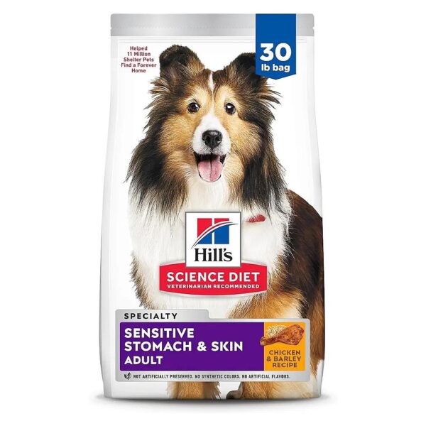 Adult Dog Food for Sensitive Stomach and Skin Support with Chicken Recipe