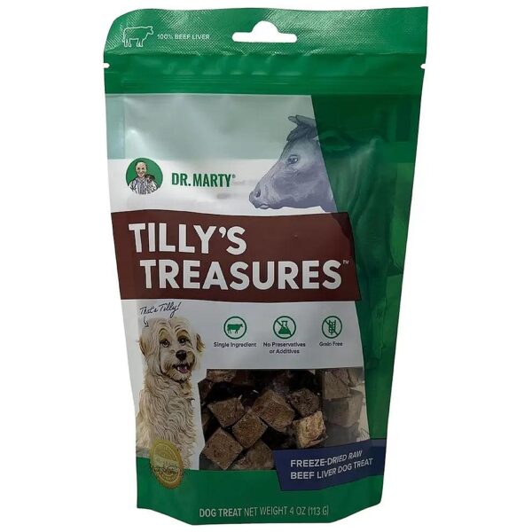 Adult Dog Freeze Dried Liver and Beef Flavored Treats 4 oz Pack