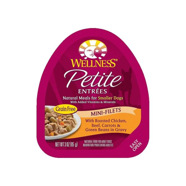 Adult Small Breed Grain Free Wet Dog Food Mini Filets with Roasted Chicken and Beef