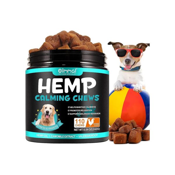 Advanced Calming Chews for Dogs with Chicken Flavor Stress Relief