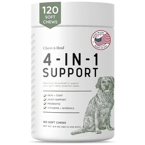 Advanced Dog Multivitamin with Omega, Calcium, and Probiotics for Whole Body Health