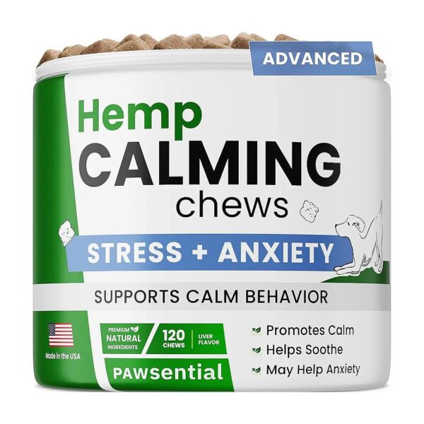 Advanced Hemp Calming Treats for Canine Anxiety Relief with Melatonin and Valerian Root