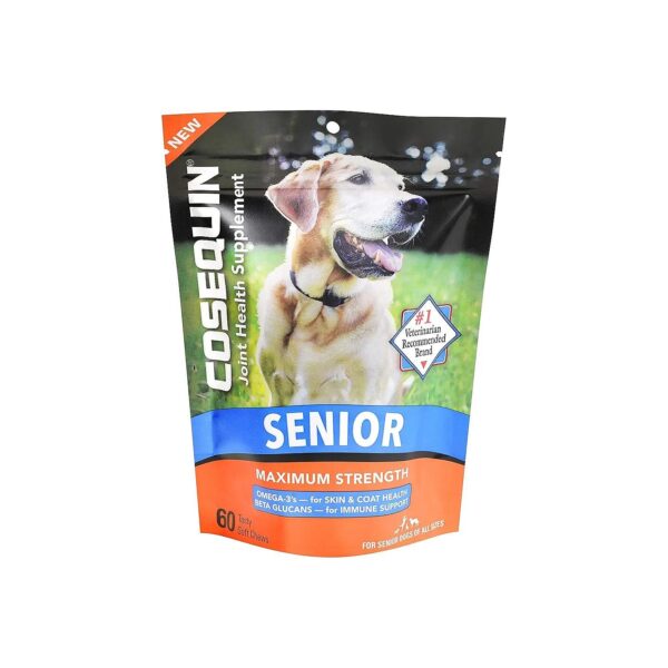 Advanced Joint and Skin Support Supplement for Senior Dogs with Omega-3 and Beta Glucans