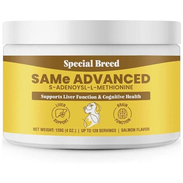 Advanced Liver and Brain Function Support Supplement for Dogs, 120 Grams