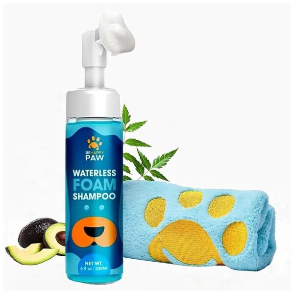 Advanced No-Rinse Paw Cleaner for Dogs and Cats with Natural Ingredients and Soft Brush