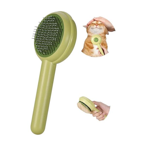 Advanced Pet Grooming Brush with Self Cleaning and Water-Resistant Features