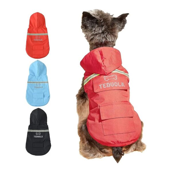 Advanced Waterproof Dog Raincoat with Reflective Strips and Pocket for Small Items