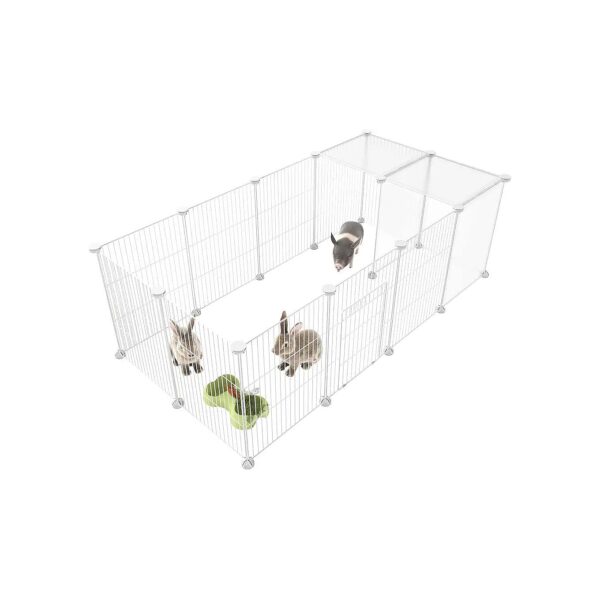 Affordable Pet Playpen for Small Animals DIY Wire Yard Fence White