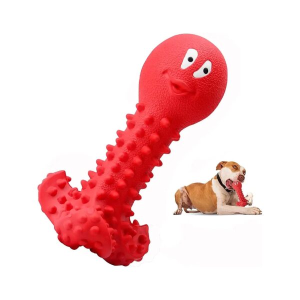 Aggressive Chewer Rubber Squeaky Dog Toy for Large Breed Dogs with Natural Formula