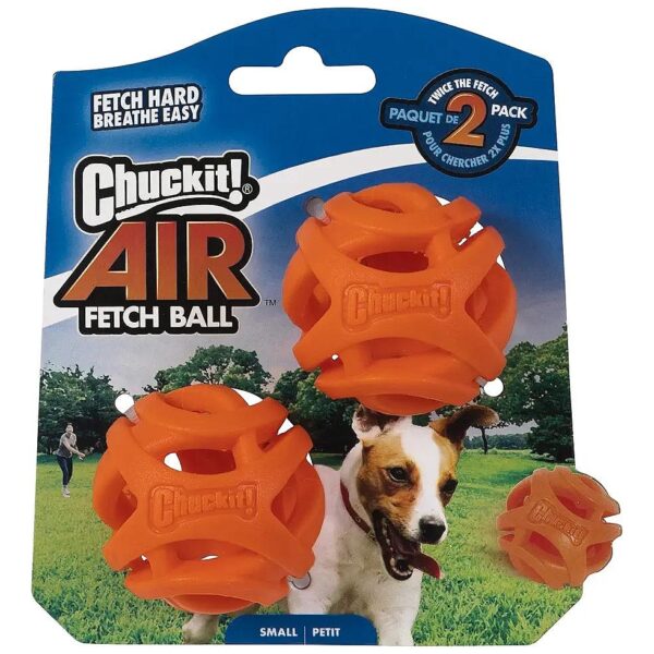 Air-anced Dog Fetch Ball Toy for Smaller Canines, Floats and Treat-Friendly Pack of 2