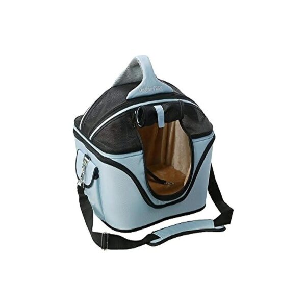 Airline Approved Small Powder Blue Cozy Dog Carrier with Removable Washable Pad