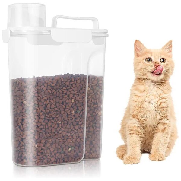 Airtight 5-Liter Pet Food Storage Container for Small Animals, Bird Seeds, and Puppy Food