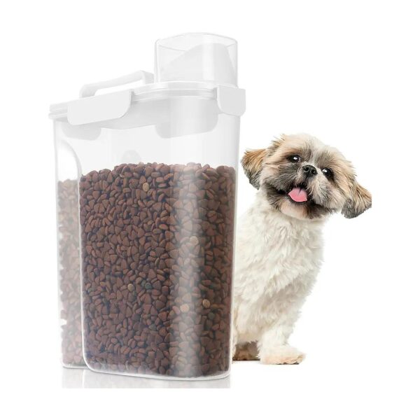 Airtight Pet Food Storage Container with Large Spout for Small Animal Kibble Storage