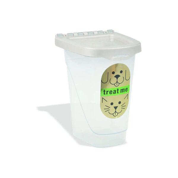 Airtight Pet Treat Container for Dogs Cats Horses with 2 Pound Capacity