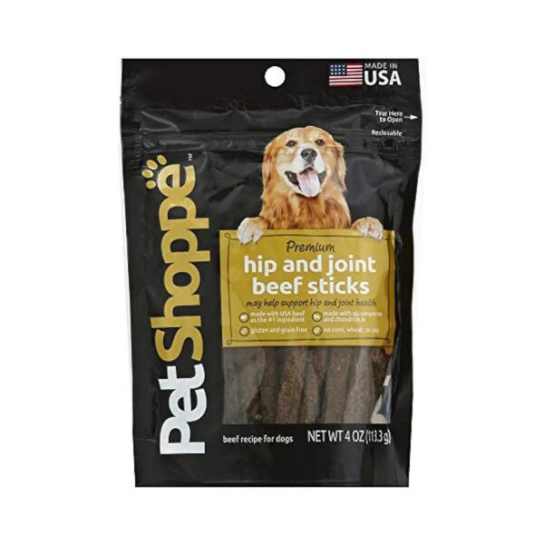 All-Natural Beef Sticks with Glucosamine and Chondroitin for Canine Joint Pain Relief