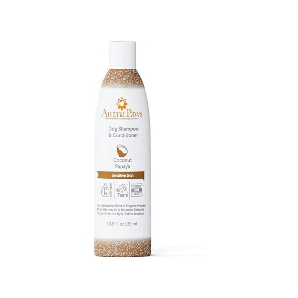 All-Natural Coconut Papaya Shampoo for Dogs and Puppies with Sensitive Skin