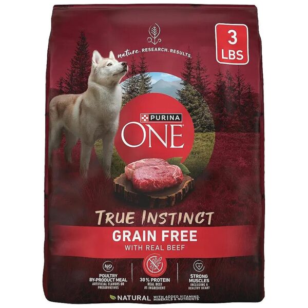 All-Natural Dry Dog Food with Real Beef and Vitamins and Minerals