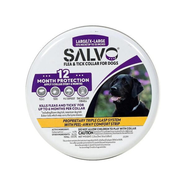 All-Natural Flea and Tick Prevention for Large Dogs with 12 Month Protection