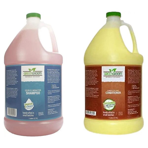 All-Natural Odor Eliminating Shampoo and Conditioner for Pet Skin and Coat