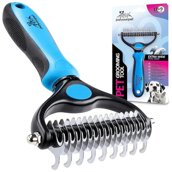 All-Purpose Pet Brush for Deshedding, Dematting, and Grooming of Cats and Dogs