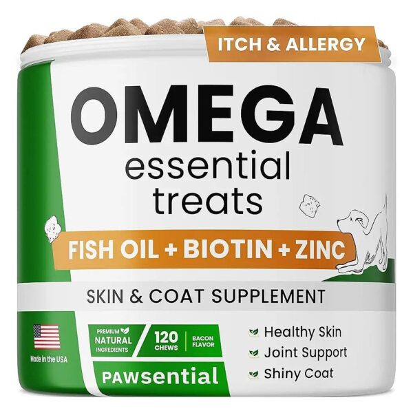 Allergy Relief, Itch Relief, and Skin Health with Omega Chews for Dogs