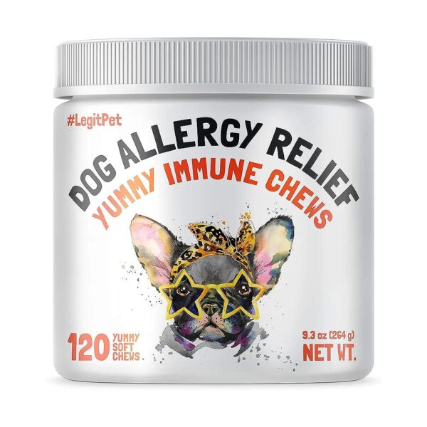 Allergy Relief Treats with Bee Pollen, Probiotics, and Wild Salmon Oil for Dogs