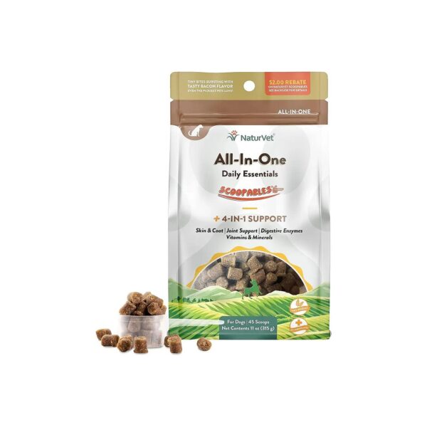 All-in-One Daily Vitamin for Dogs with Digestive Enzymes and Probiotics