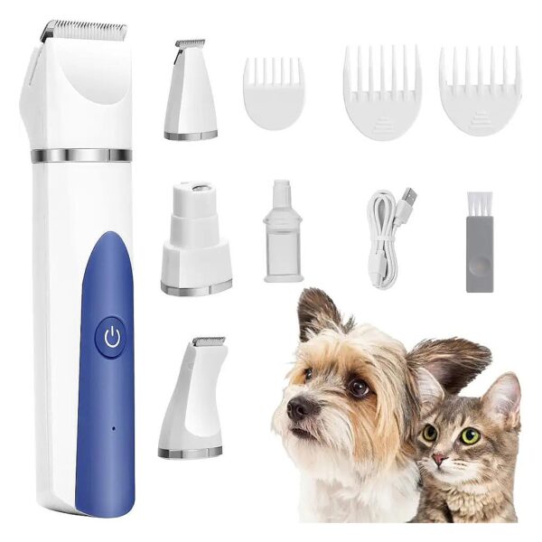 All-in-One Pet Grooming Kit with Multifunctional Clippers for Dogs and Cats