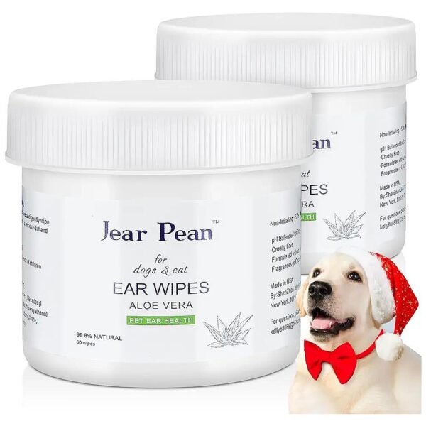 Aloe Vera Dog Ear Cleaner Wipes for Gentle Ear Cleaning