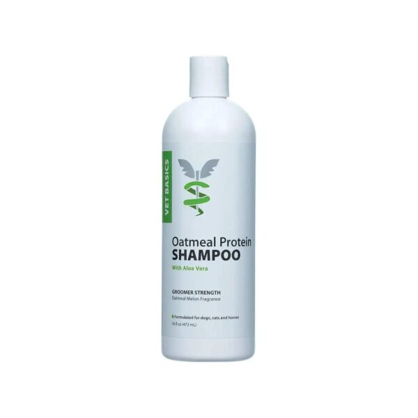 Aloe Vera Oatmeal Shampoo for Soft Silky Fur Pets with Dry Skin Relief