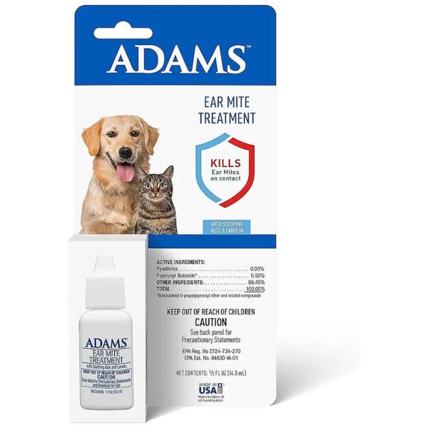 Aloe and Lanolin Ear Mite Relief Treatment for Dogs and Cats