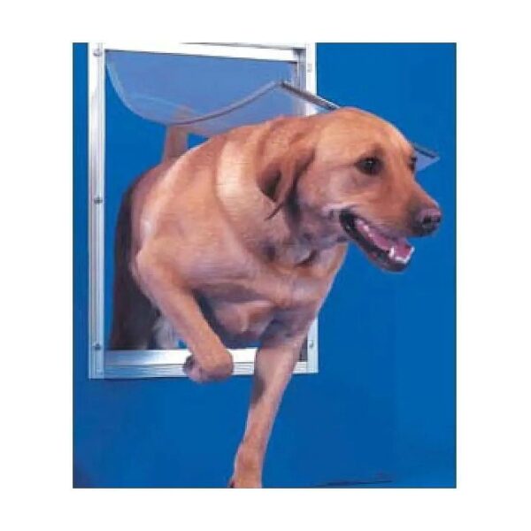 Aluminum Frame Pet Door with Size Options for Large Dogs