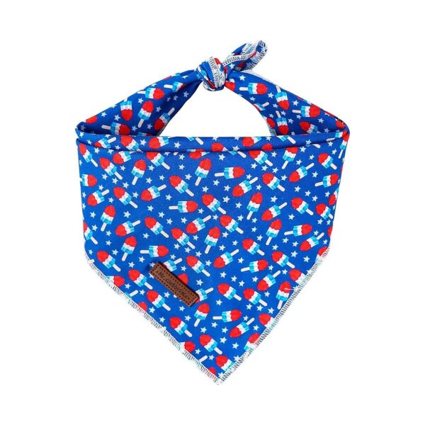 American Flag Dog Bandanas with Reversible Triangle Bibs Accessories for Small Pets