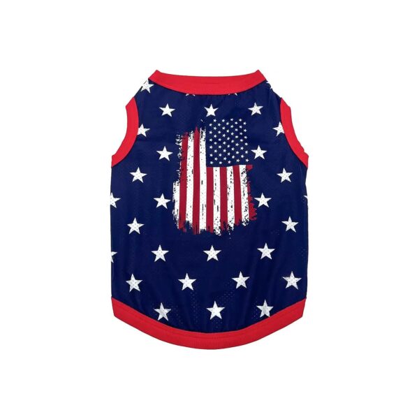 American Flag Star Print Summer Cooling Vest for Small to Medium Dogs