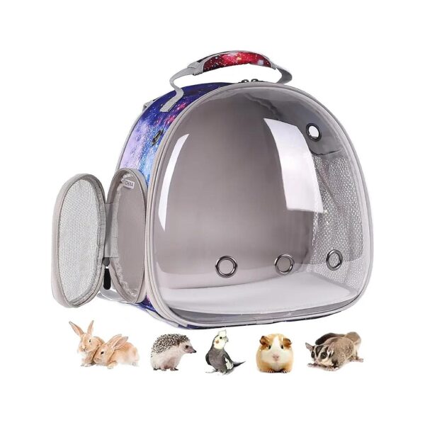 Ample Space Guinea Pig Carrier Backpack with Clear Window for Hedgehog and Bunny