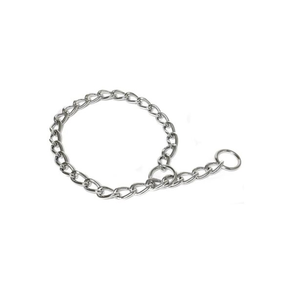 Ancol 26 Inch Heavy Duty Checkered Dog Chain in Silver Perfect for Large Breed Dogs