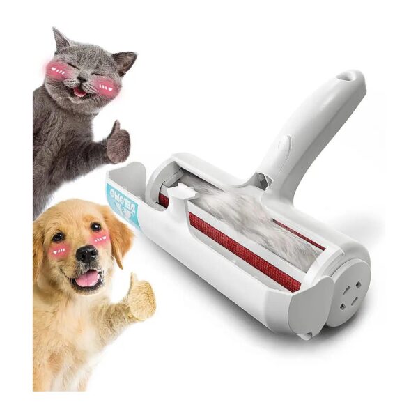 Animal Fur Remover for Carpets Couches and Furniture with Self-Cleaning Base