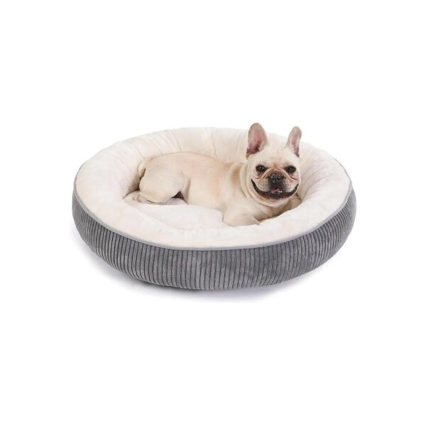 Anti Anxiety Cuddler Waterproof Donut Dog Bed for Medium Dogs