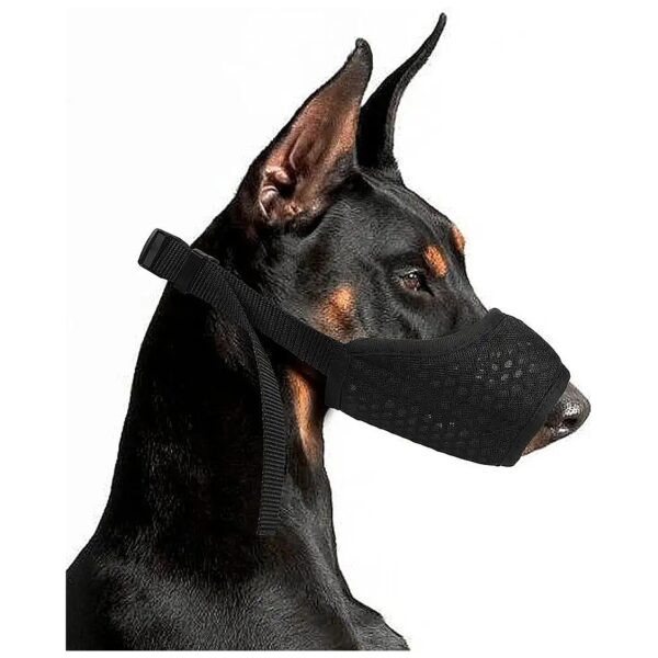 Anti Biting Barking Chewing Soft Nylon Dog Muzzle Large Breed Breathable Adjustabl