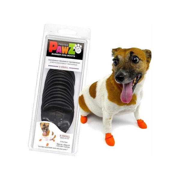 Anti Slip Dog Boots with Rubber Soles for Small Paws up to 2 Inches