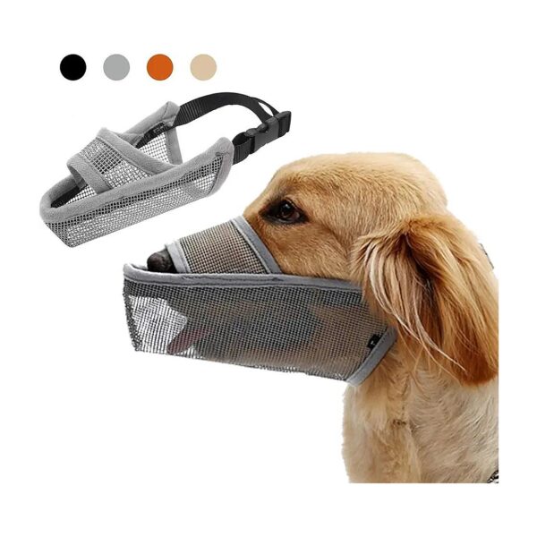 Anti-Biting Anti-Barking Licking Soft Nylon Breathable Mesh Dog Muzzle for Small Breeds