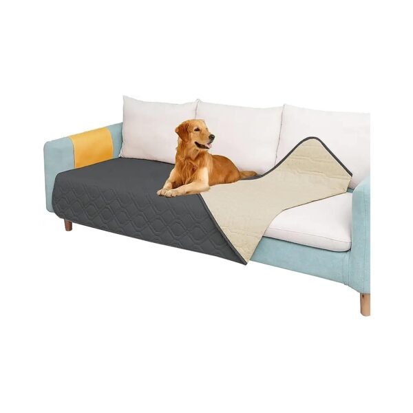 Anti-Slip Dark Grey Dog Bed Cover, 30x70 inches, Saves Furniture from Pet Damage