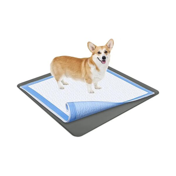 Anti-Slip Silicone Potty Pad Holder Tray for Dog Training Pads