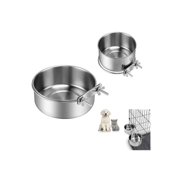 Anti-Spill Stainless Steel Feeding Bowls for Puppies and Medium to Large Breed Dogs