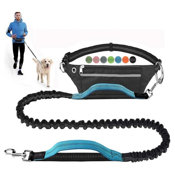 Anti-Tear Nylon Hands Free Dog Leash for Running and Walking