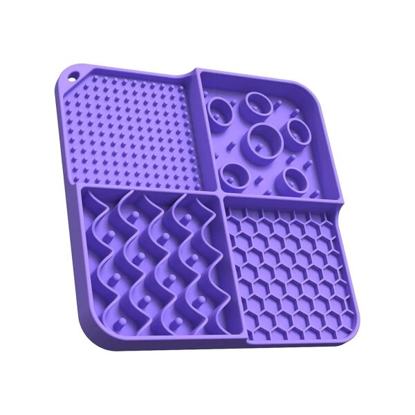 Anxiety Relief Slow Feeder Lick Mat with Suction Cups for Cats and Dogs