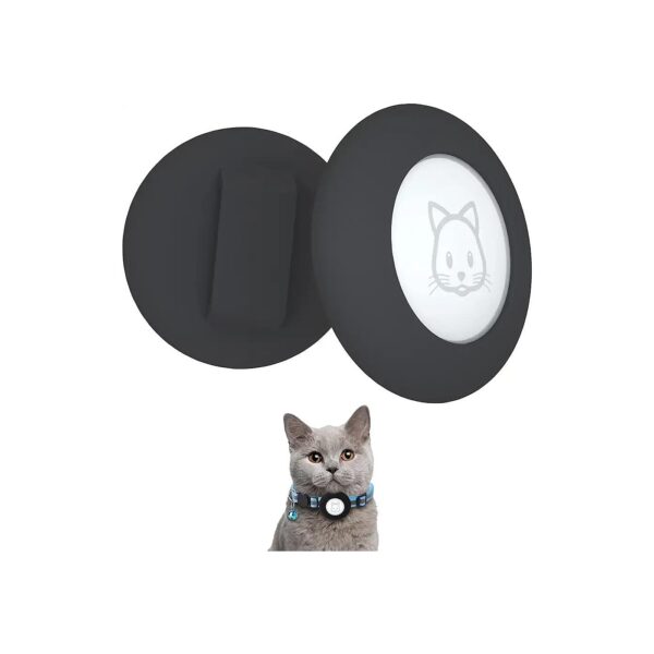 Apple Air Tag Compatible Soft Silicone Collar Holder for Small Pets Like Cats and Dogs