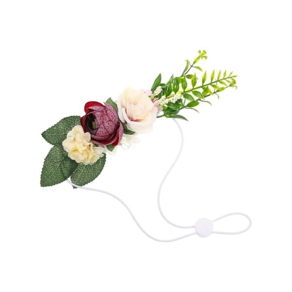 Artificial Floral Dog Headband Natural Wreath for Pets and Cats Wedding Decoration