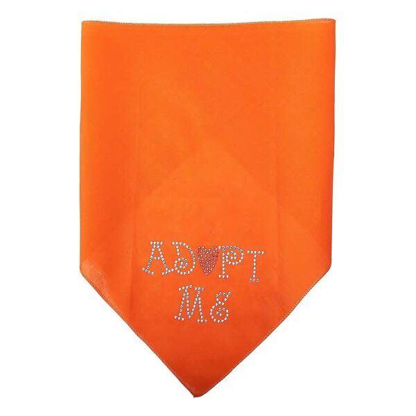 Attractive Orange Bandana for Large Pets, Breathable Cotton Fabric and Easy Care